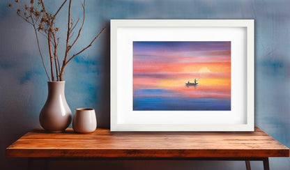 Pastell-Kurs SONNENUNTERGANG MIT BOOT