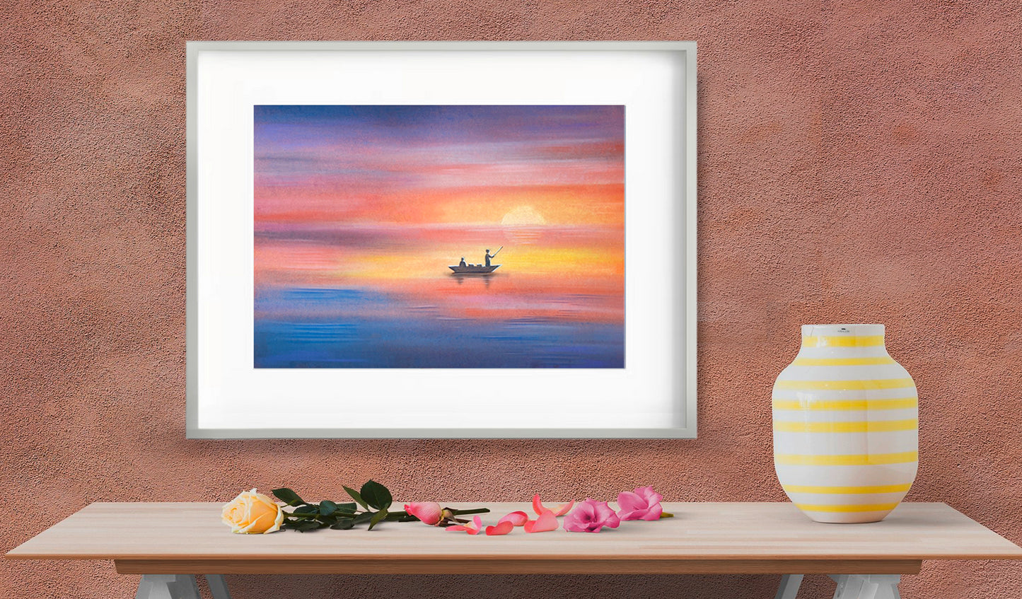 Pastell-Kurs SONNENUNTERGANG MIT BOOT