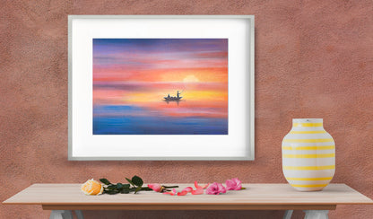 Pastell-Kurs SONNENUNTERGANG MIT BOOT